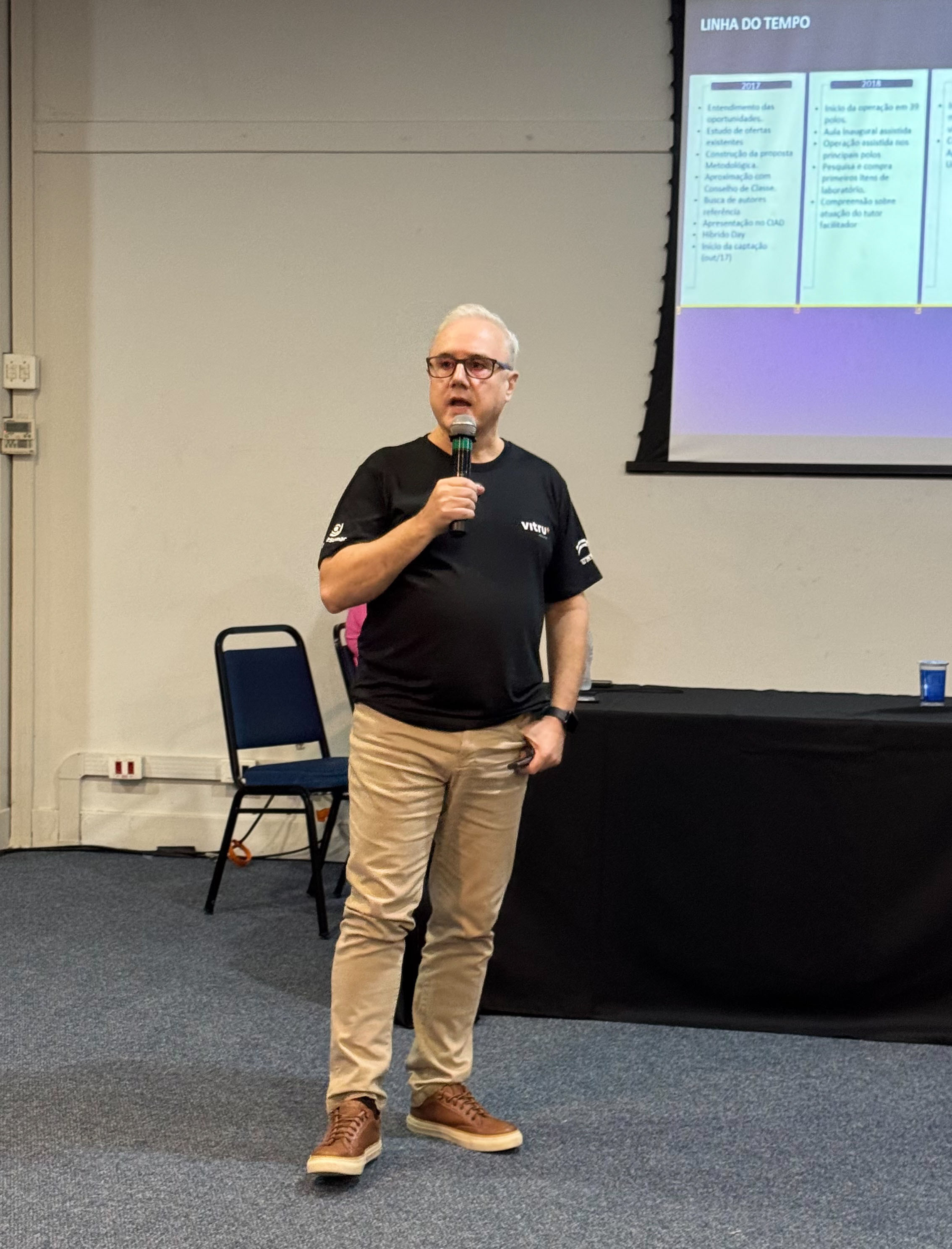 Lazilha falando sobre os avanços das tecnologias educacionais